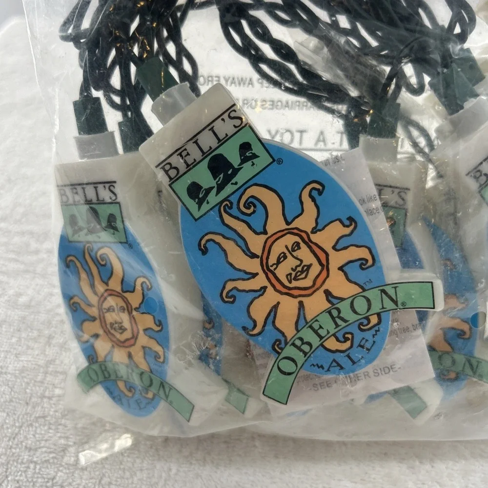 Bell's Brewery Oberon Ale String Light Strand 10 Lights Blow Mold - NEW BEER